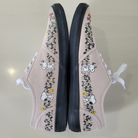 SNOOPY & WOODSTOCK Floral Canvas Sneakers Womens 10 THE BRADFORD EXCHANGE - Picture 8 of 14